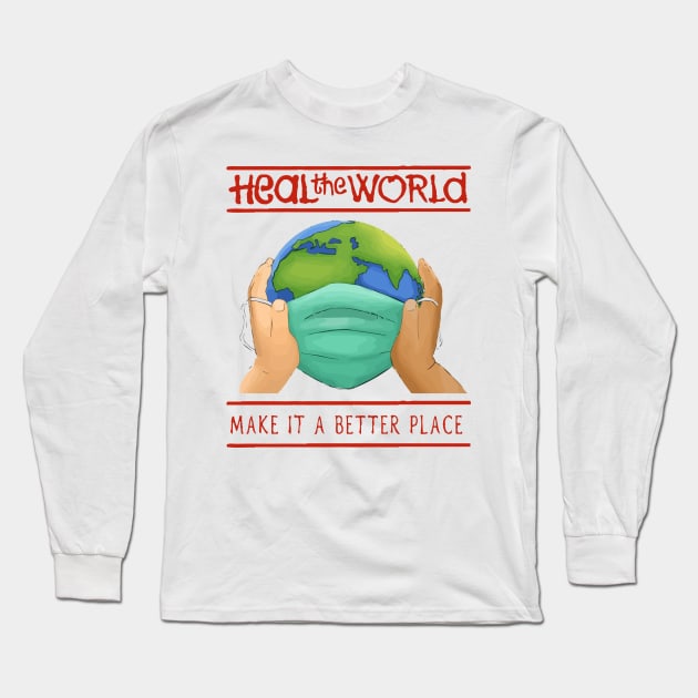 Heal The World Long Sleeve T-Shirt by danonbentley